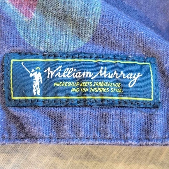 William Murray Mens Shirt Medium Short Sleeve Button Up Golf Watermelon Cocktail - Picture 5 of 13